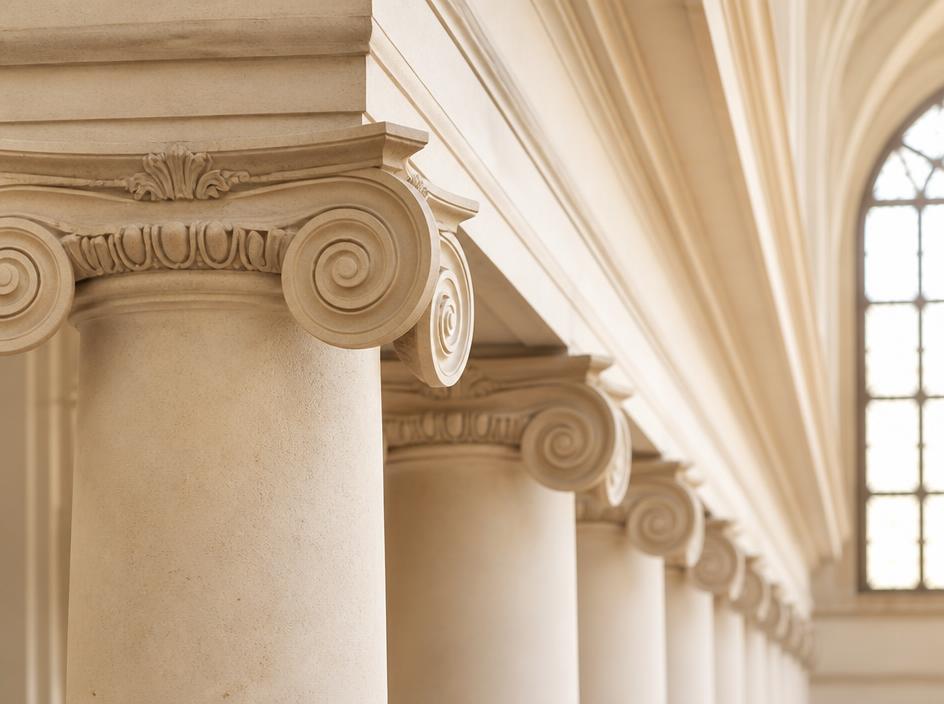 Architectural detail from a university library
